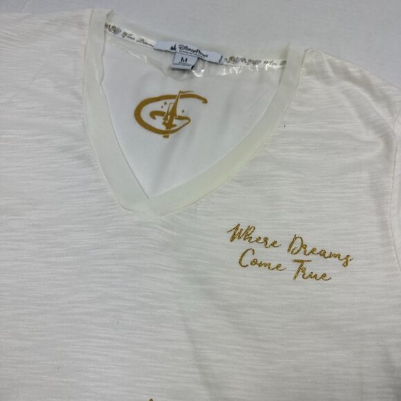 Disney Women's Shirt - Cinderella Castle - Gold Glitter, Medium - Picture 4 of 10